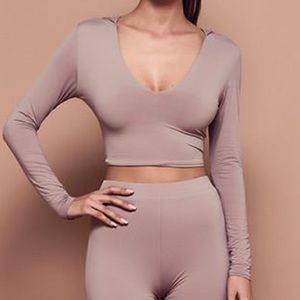 Bssa Store High Key Crop Top - Slate